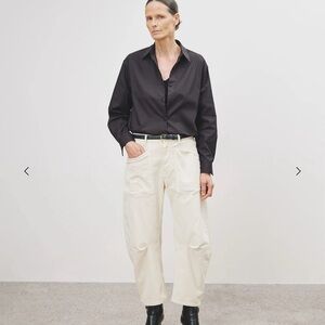 Nili Lotan Shon Pants in winter white corduroy